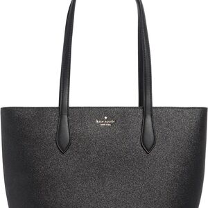Kate Spade black tote bag, large like new, beautiful condition, glitter leather